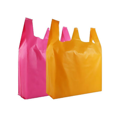 गुणवत्ता  30μm Heavy Duty Plastic Vest Carrier Bags LDPE For Restaurants फैक्टरी