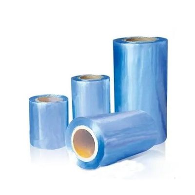 पारदर्शी नीली पीवीसी सिकुड़ने वाली रैप फिल्म तन्यता शक्ति ≥45Mpa 350mm-810mm